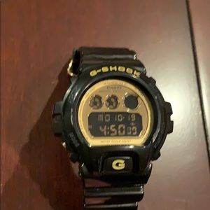 G Shock Watch Black and Gold